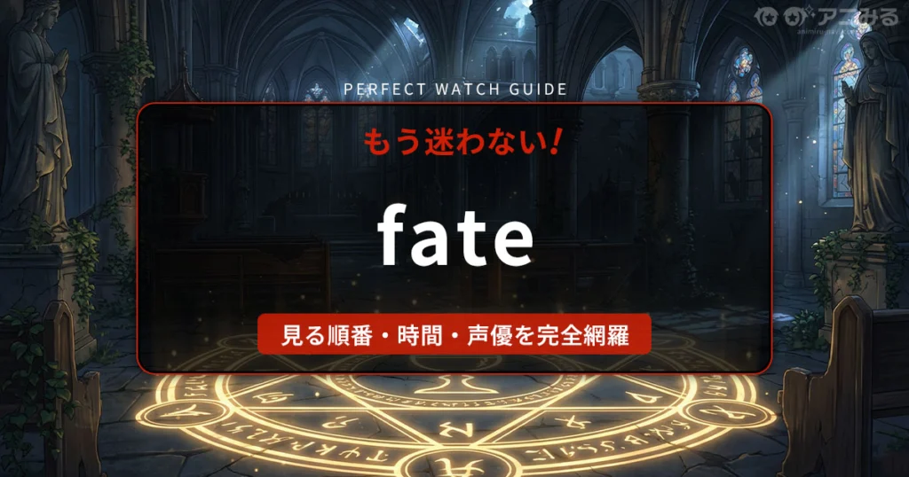 アニメ『Fate（フェイト）』シリーズの世界観をイメージした、聖杯戦争の魔術回路を描いたアイキャッチ背景画像