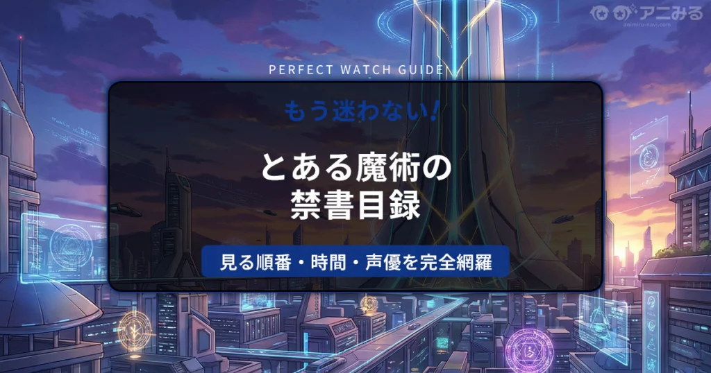 アニメ『とある魔術の禁書目録（インデックス）』の舞台、学園都市のアイキャッチ背景画像