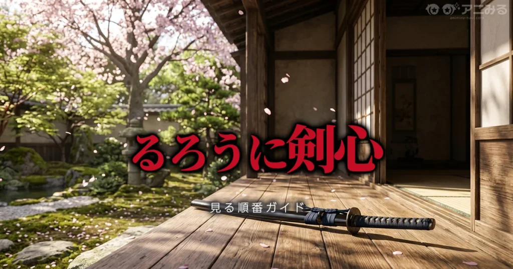 るろうに剣心のアニメを見る順番とリメイク版・旧作の違いを解説するガイドのアイキャッチ